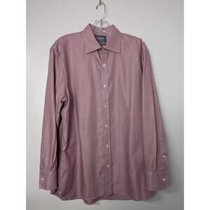 BONOBOS Mens Dress Shirt size 16 33 Standard Fit Long Sleeve Button Down Holiday